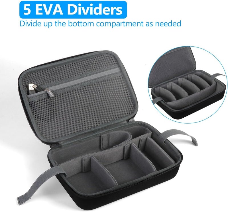 JSVER PU Leather Hard Shell Carrying Case for GoPro Hero13/12/11/10/9/8/7, AKASO EK7000 / Brave 4 4K / Brave 7 LE/Brave 8 / V50X and Insta360 - Image 3